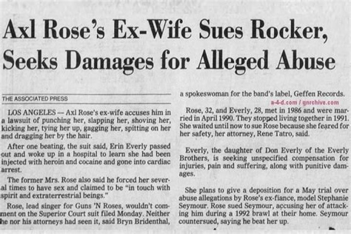 Erin Everly Wikipedia: Everything To Know About Axl Rose’s Ex-Wife